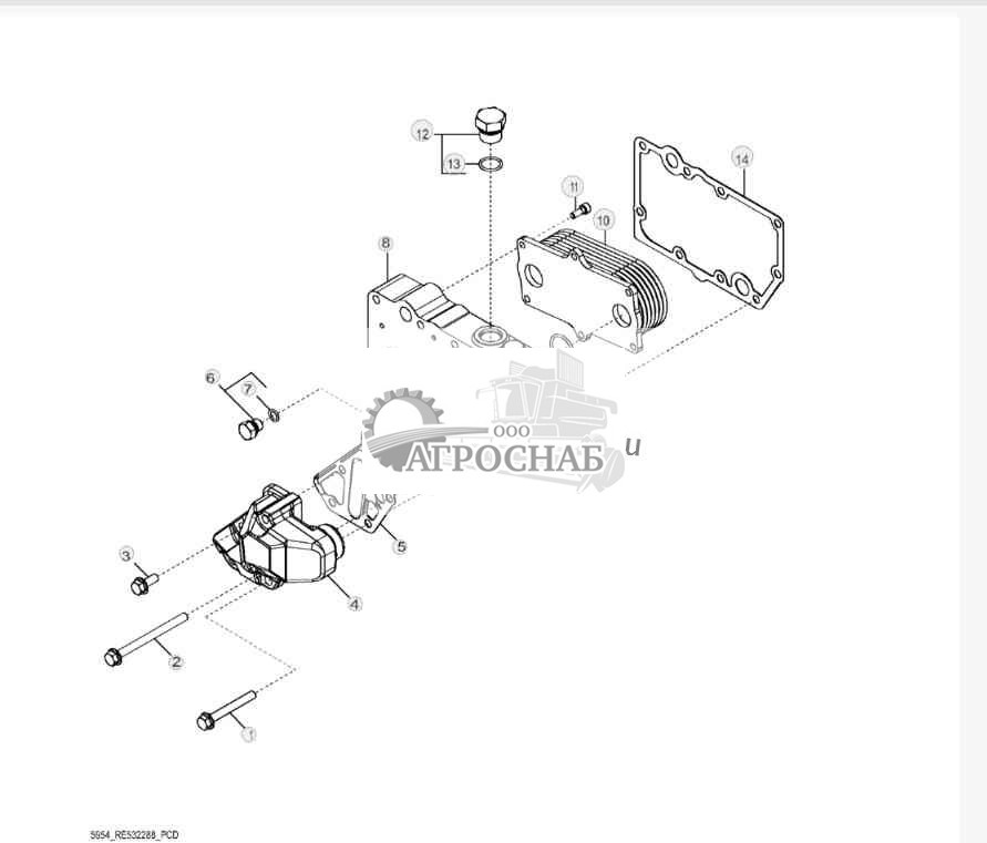 5954 Охладитель моторного масла 